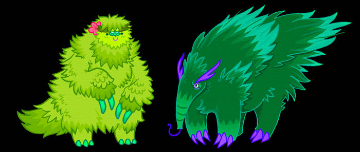 two green monsters