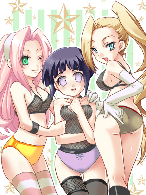 Ino, Hinata e Sakura by Paulin-Milk on DeviantArt