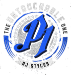 AJ Styles 'Untouchable One' 2017 Blue Logo PNG