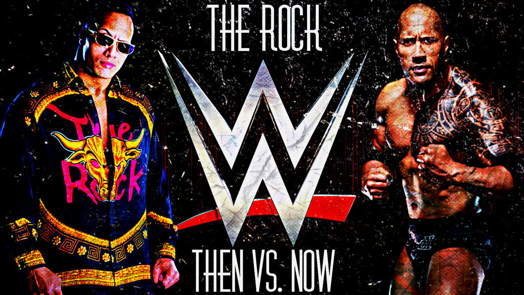 Then Rocks The Rock 'THEN VS. NOW' Custom Wallpaper by AmbriegnsAsylum16 on DeviantArt