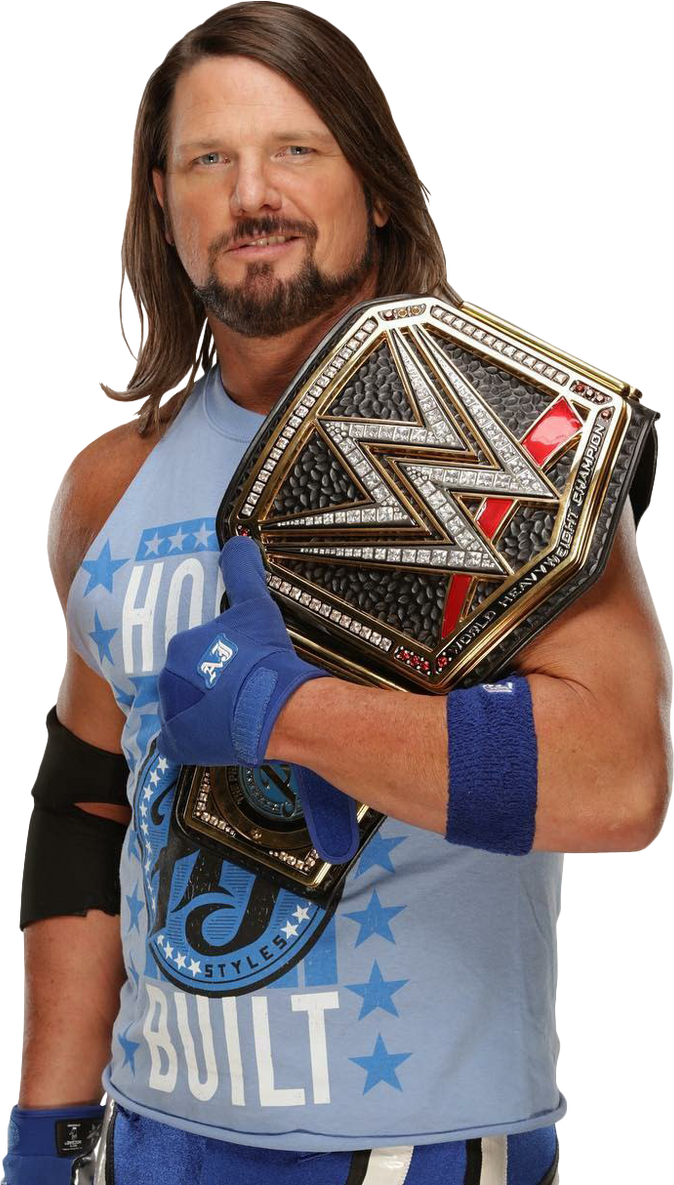 AJ Styles WWE Champion 2018 NEW SDLIVE Render by AmbriegnsAsylum16