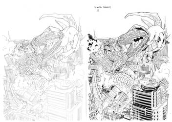 Godzilla vs Rhiahn commission