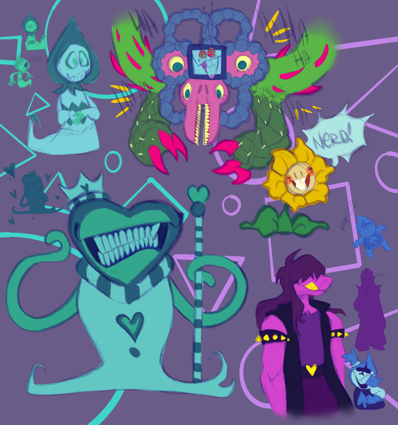 undertale / delta rune experiment drawings by SsleepyRat on DeviantArt