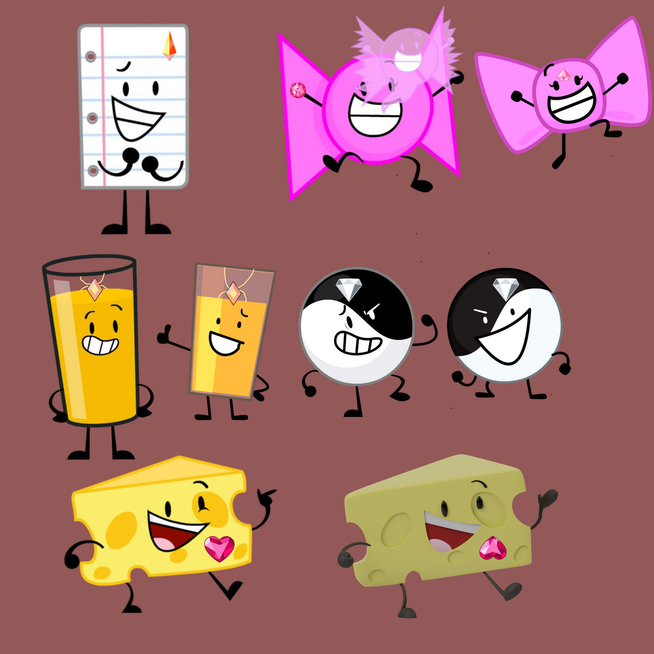 inanimate insanity character as gems from s.u by towtowtj on DeviantArt