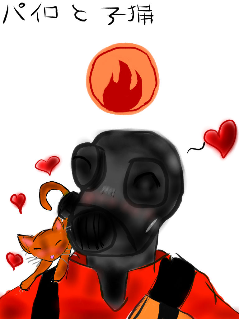 The Pyro and a kitten by bluealiceroses93 on DeviantArt