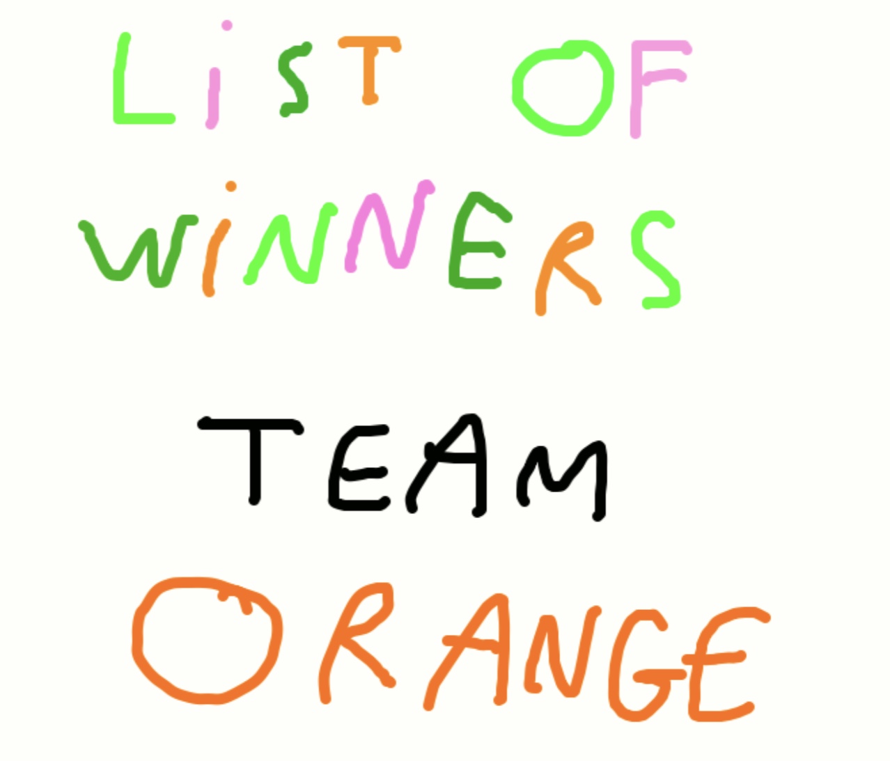 Orange Winner Team orange winners by rubyhappynewlunaryea on DeviantArt