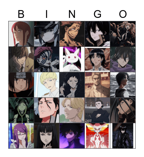 Anime Villain Bingo by TrentIdiot06 on DeviantArt