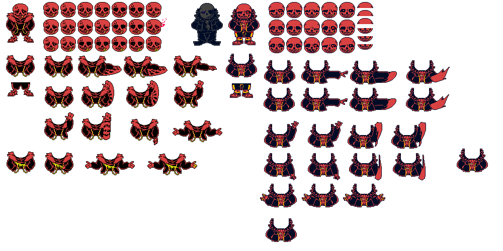 Sans Battle Sprites by flambeworm370 on DeviantArt