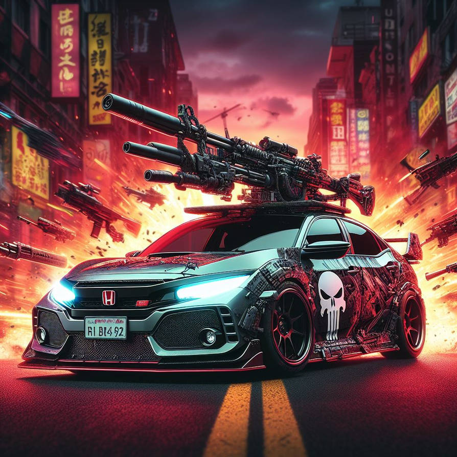Honda Civic Type R: The Punisher #3 by karmichorror on DeviantArt