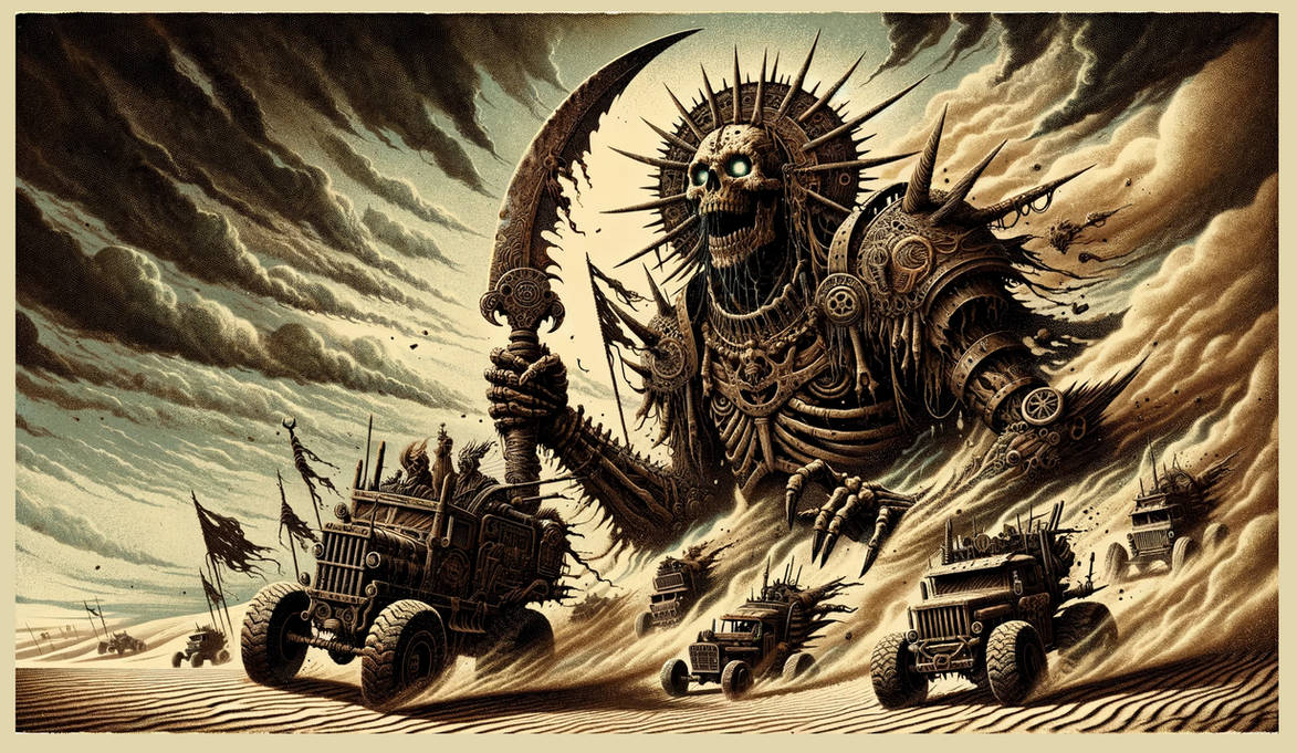 Ancient Curses Roll on Desert Wheels by karmichorror on DeviantArt