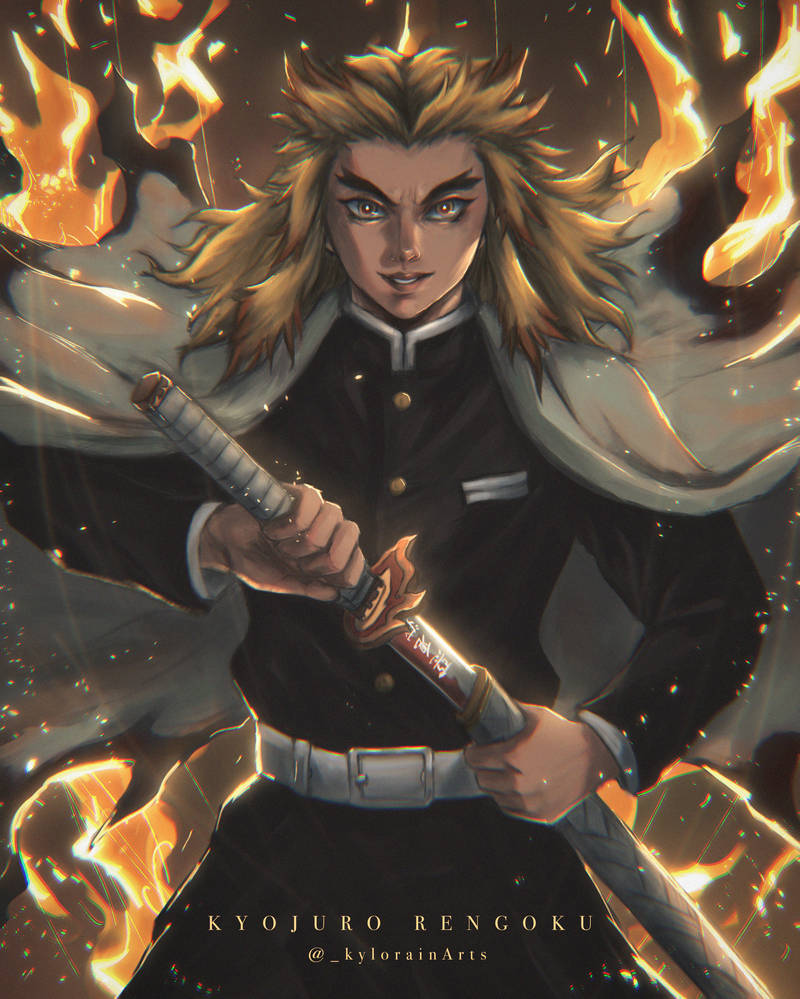 Kyojuro Rengoku ( Fire Hashira ) by rainier024 on DeviantArt