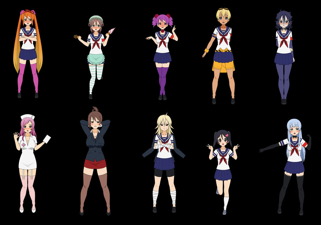 Rivals in Yandere Simulator by HairBlue on DeviantArt