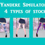 Yandere Simulator Skins : 4 types of stockings