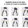 Yandere Simulator Skin 6 types of long stockings