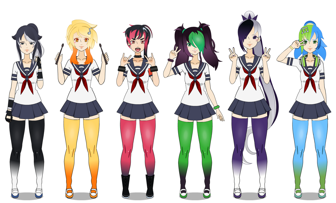 Yandere Simulator Light Music Club By Hairblue On Deviantart