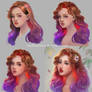 Ombre Hair Girl - Step by step