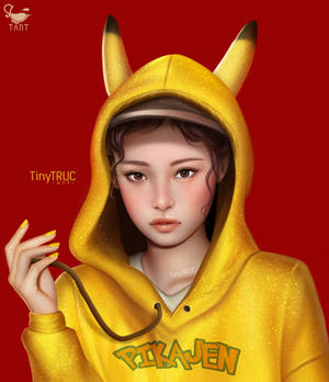 Jennie Blackpink as Pikachu fan art