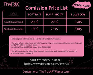 Commission Price List