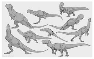 Theropod Body Type Sketches