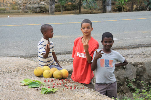 Boys Selling Fruits