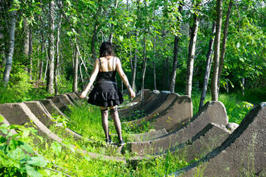 Girl Amidst The Ruins