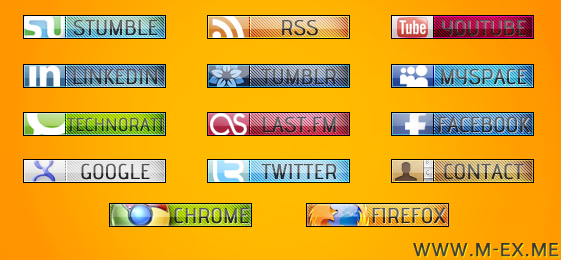 Social Media Bookmark Icons