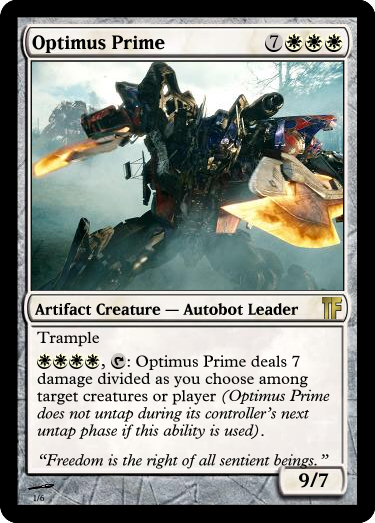 optimus prime mtg card Magic The Gathering - The Brothers War - Transformers indestructible If Optimus Prime would be put into a graveyard from anywhere optimus prime mtg card AUTOBOTS!-100