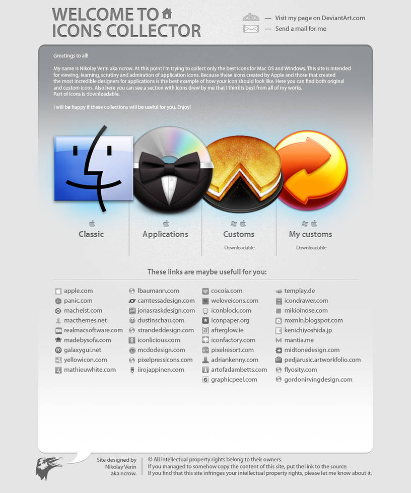 Icon Collector Web Site by ncrow