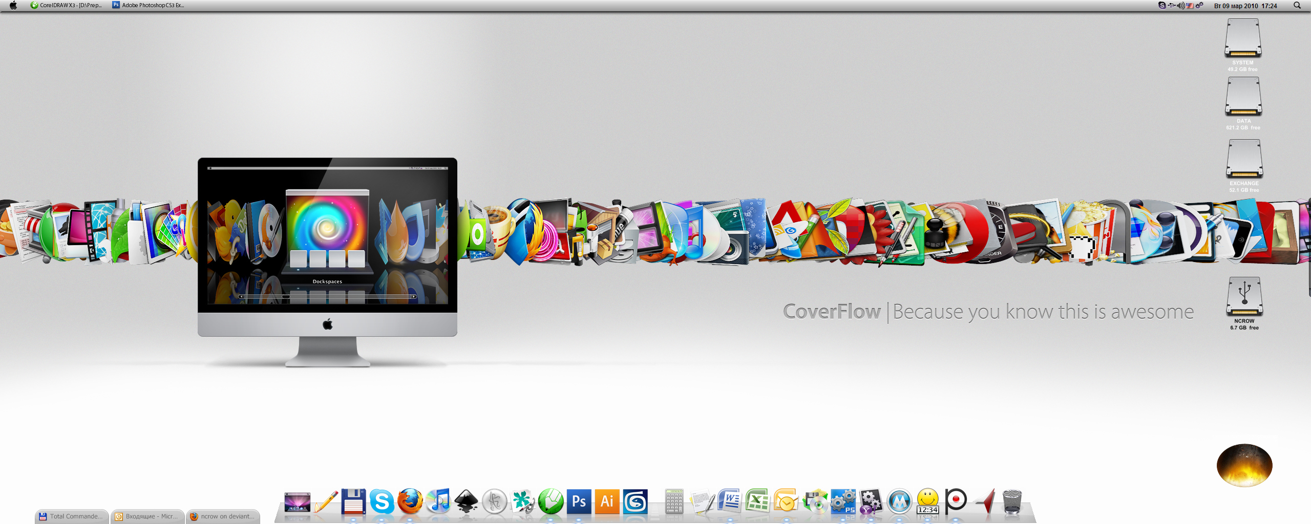 Win XP Looks Like a Mac by ncrow