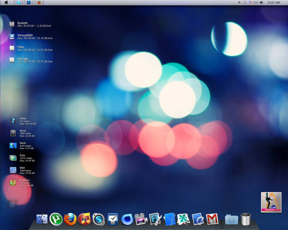 Win 7 Mac OS Desktop Screensho by ncrow
