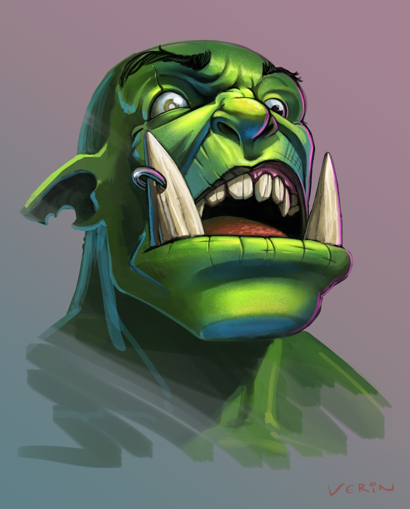 Orc Face Sketch by ncrow on DeviantArt