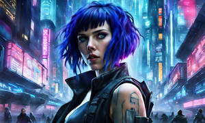 Ghost in a Shell Scarlett Johansson Plastic shiny