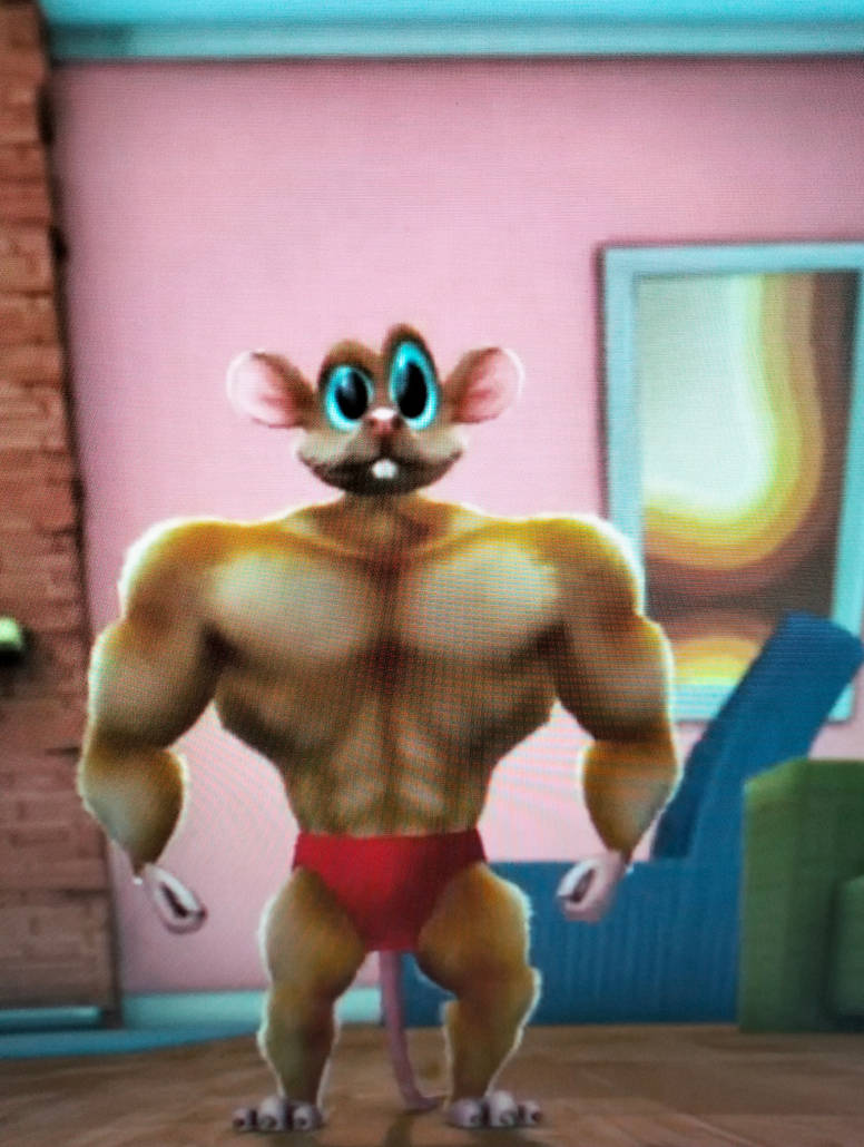 Bodybuilder Mouse Muscle mouse by zsrdfgtt on DeviantArt
