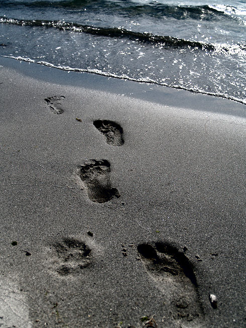 Footsteps in the sand