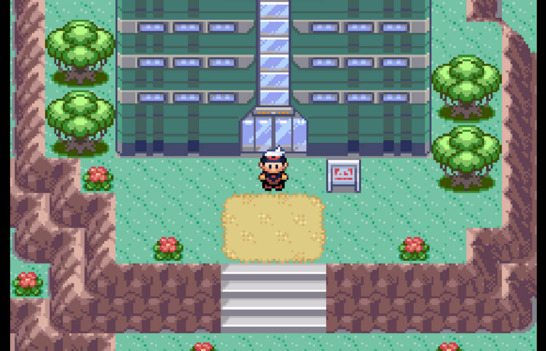 Pokemon Ruby: Outside of the building by davidshadow275 on DeviantArt