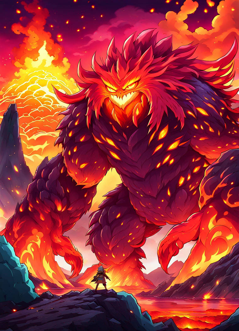 Lava Chain Monster Lava Monster by demonic1233 on DeviantArt