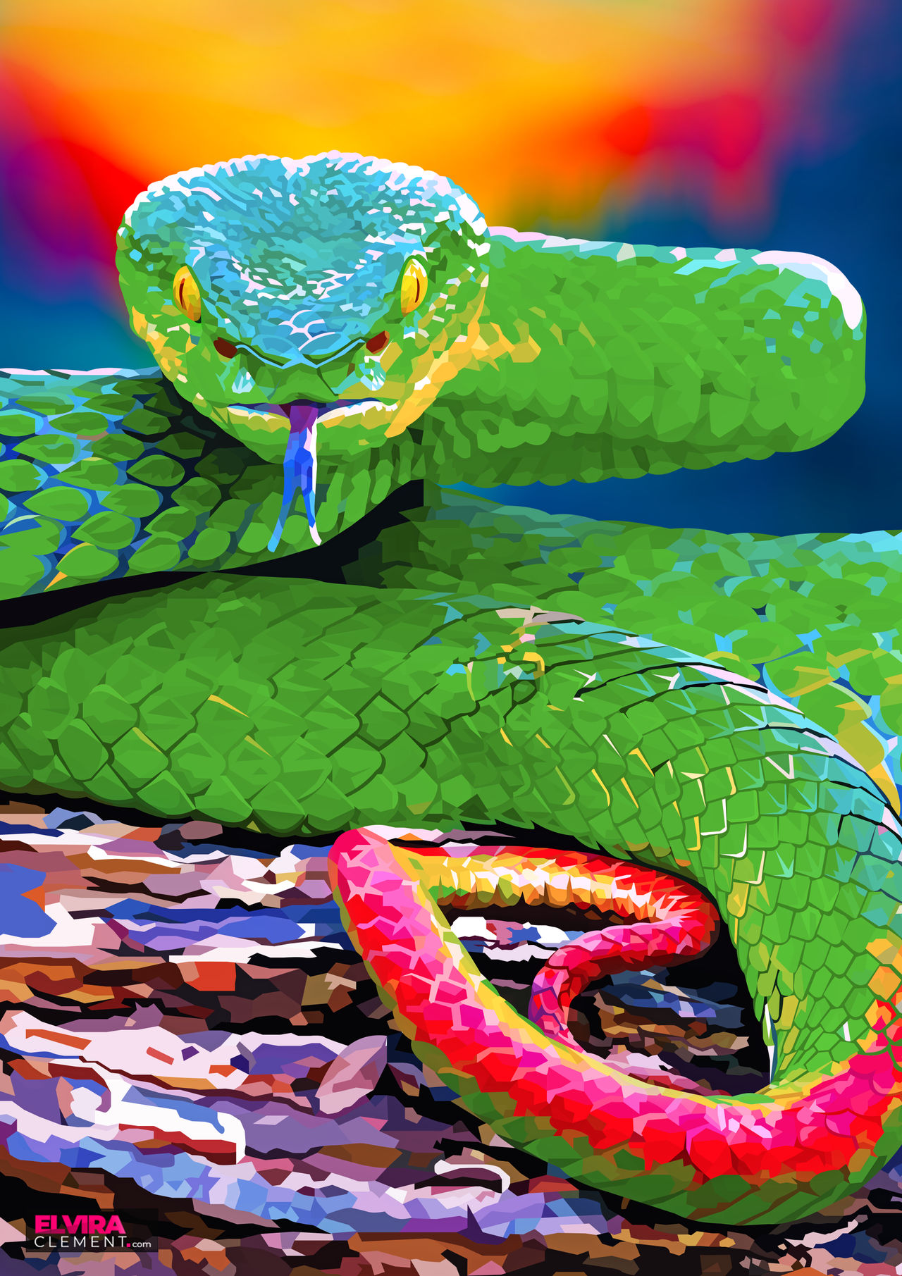 Creative Color Lab Snake Colorful snake by elviraNL on DeviantArt