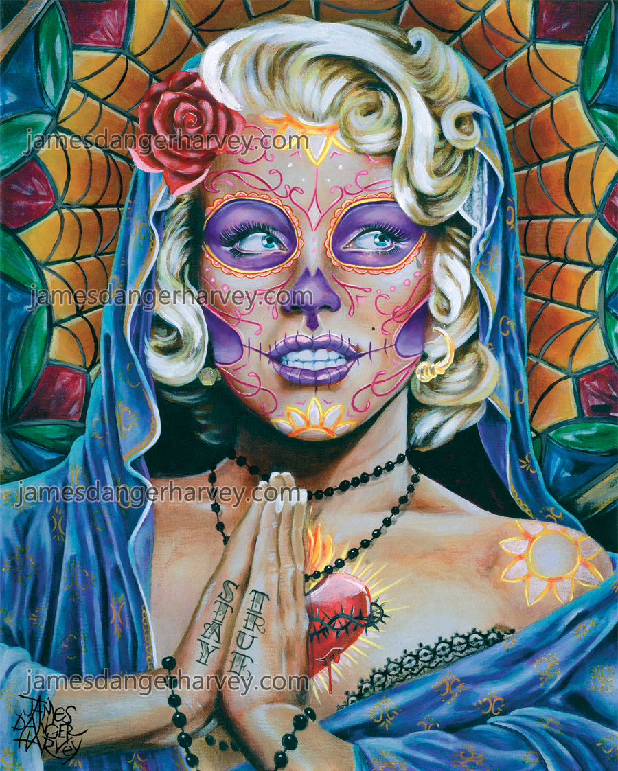 DOD color, Day Of the Dead Marilyn Monroe