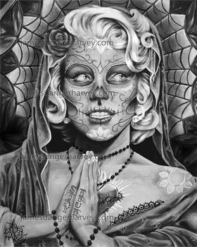 DOD Grey, Day Of the Dead Marilyn Monroe