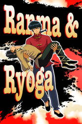 Ranma and Ryoga Poster Art