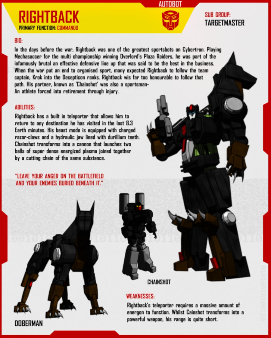 TARGETMASTER RIGHTBACK by F-for-feasant-design on DeviantArt