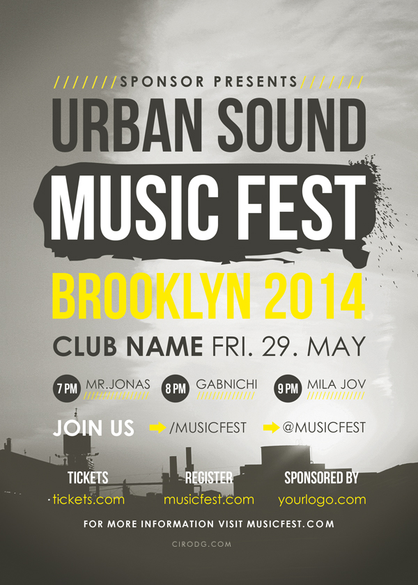 Urban Sound Music Fest Flyer