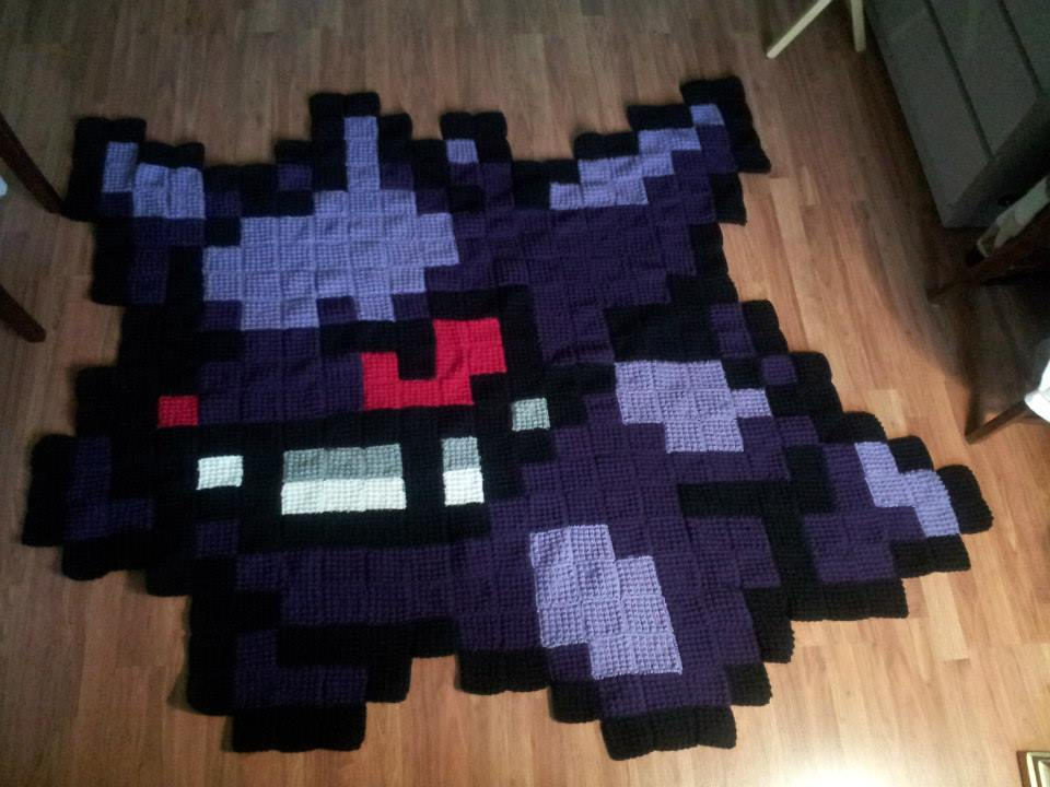 Crochet Gengar Blanket By SorceressofMalice On DeviantArt crochet-gengar-blanket-by-sorceressofmalice-on-deviantart