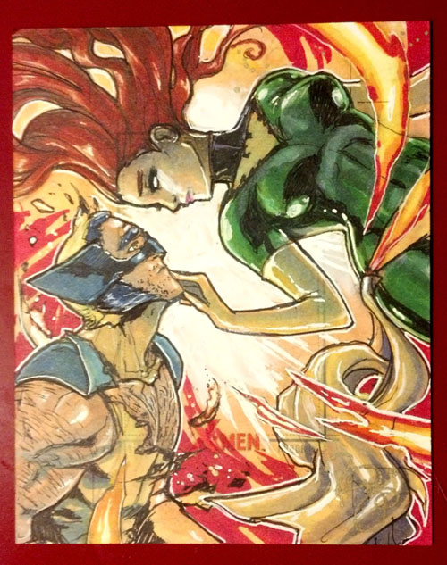 WOLVERINE and PHOENIX Sketch Cards by Renae De Liz