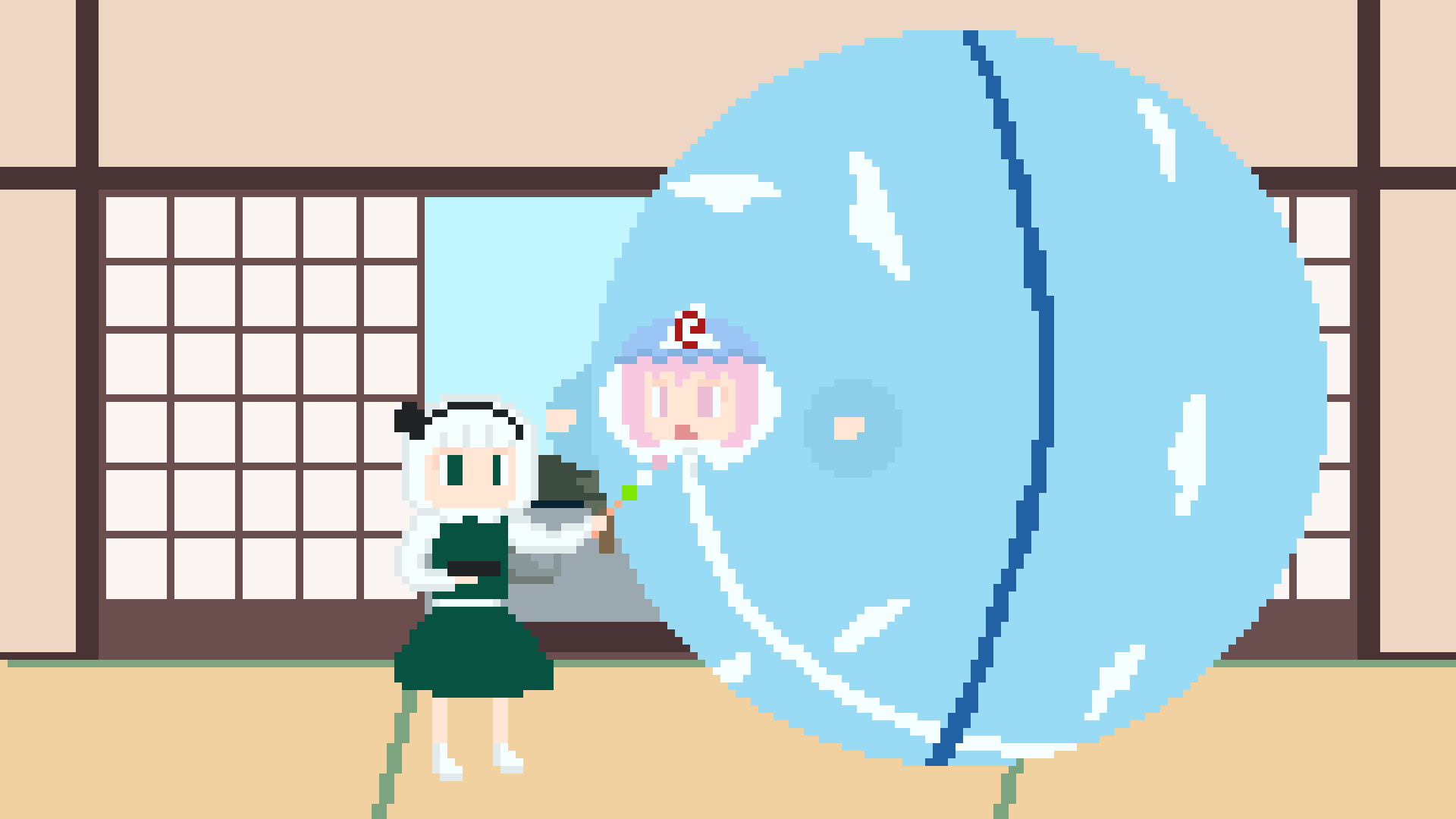 Bomb Inflation Explosion Deviantart Yuyuko and Youmu Explode! (Gif) by Regenerating on DeviantArt
