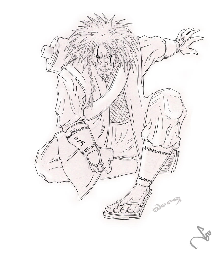 jiraiya lineart by onthego88 on DeviantArt