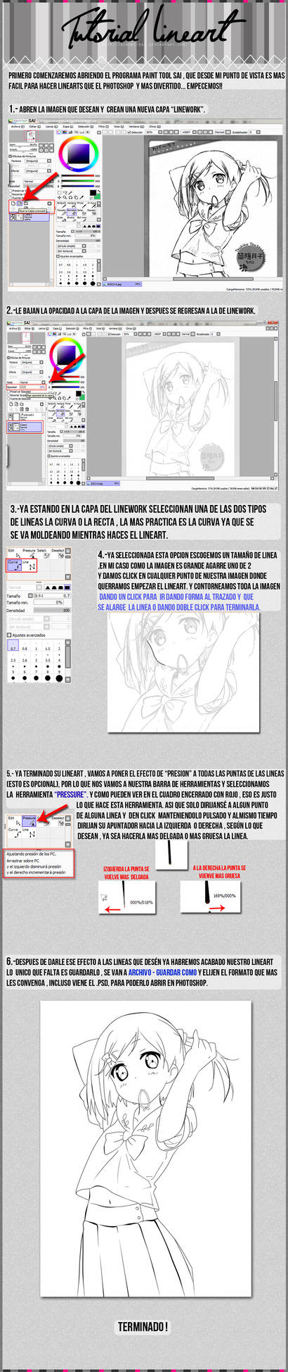 Tutorial Lineart en Paint Tool Sai