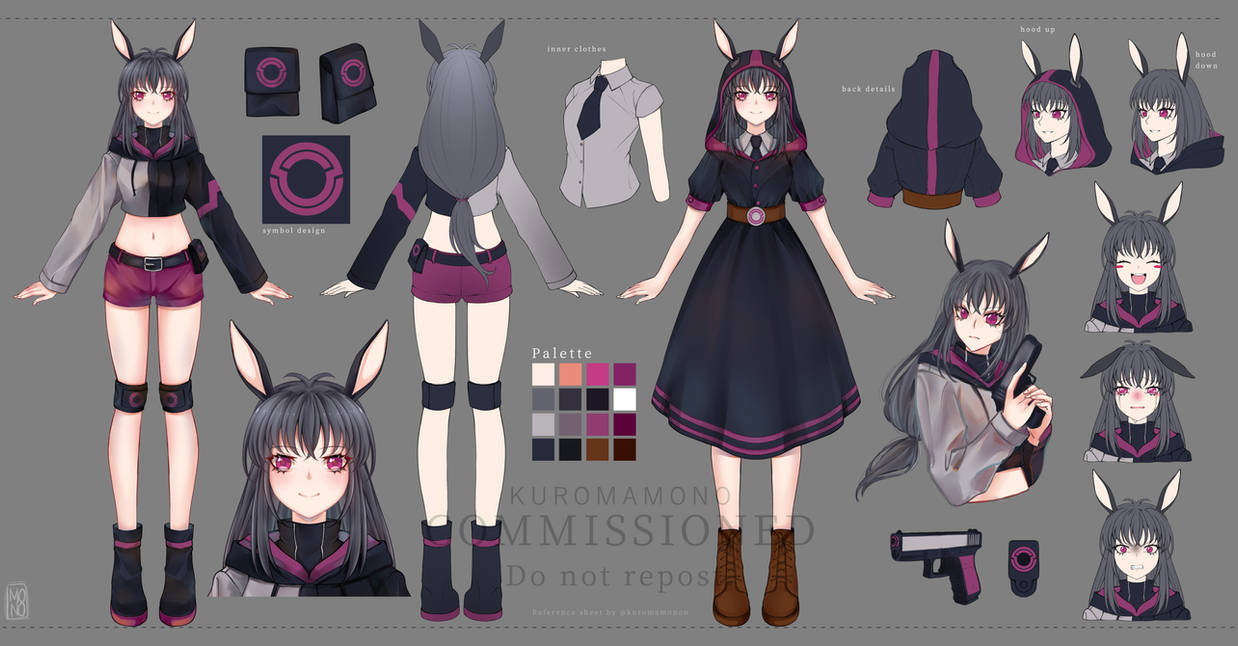 Oc Design Notes Reference Sheet: Custom OC 1 by Kuromamono on DeviantArt