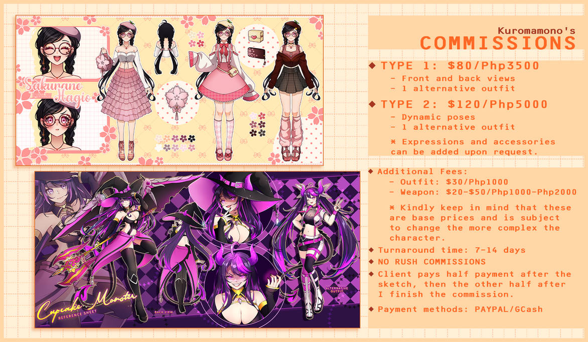 Reference Sheet Design Commissions are open! by Kuromamono on DeviantArt