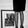 Seamed Stockings Black And White
